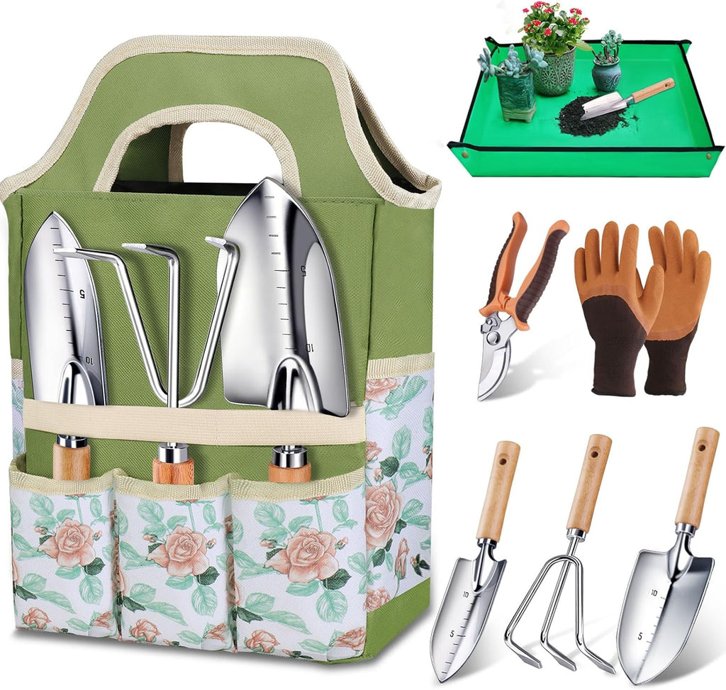 Kynup Gartenwerkzeug Set, Gartenset Edelstahl Mit Gartengeräte Tragetasche