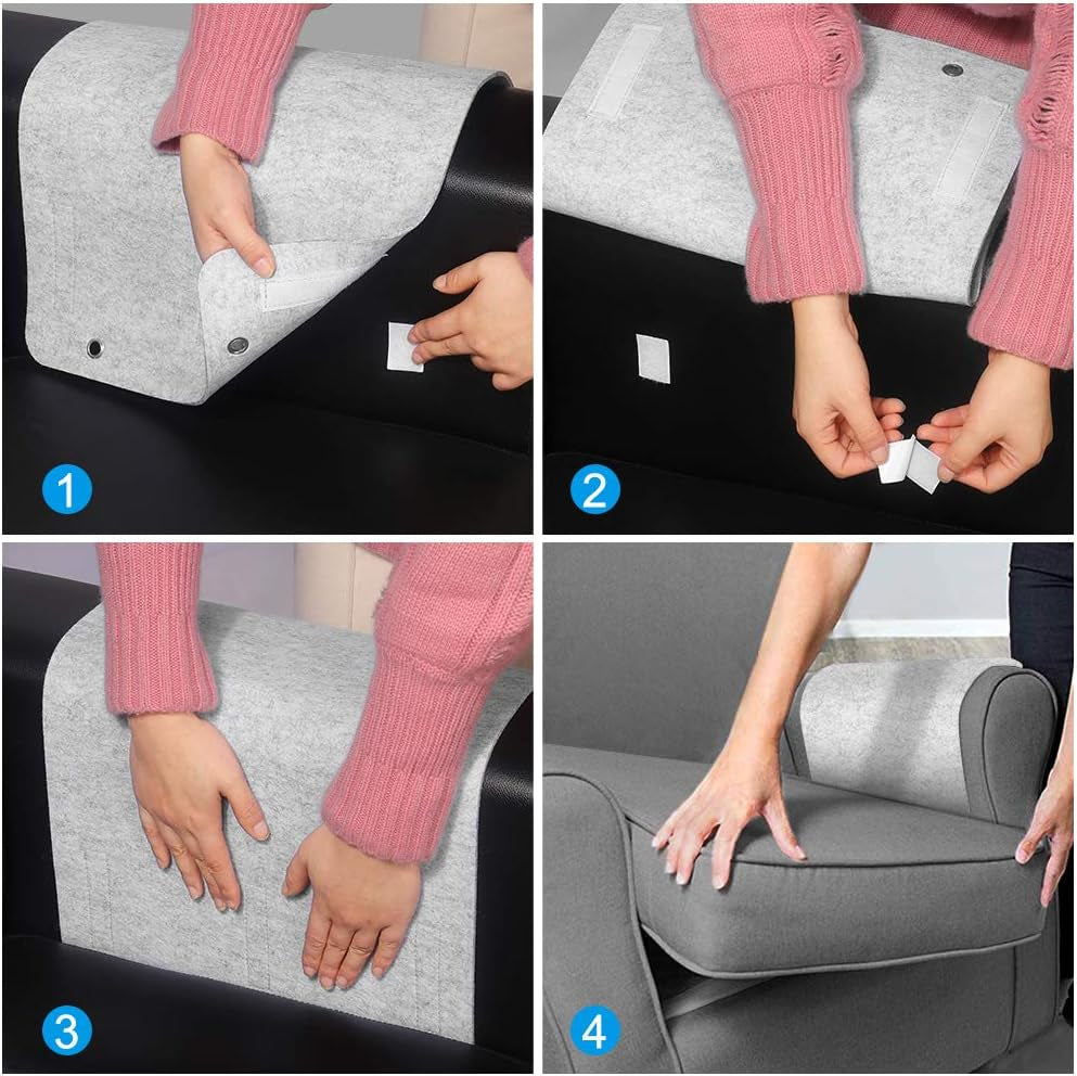 Sofa-Organizer mit 5 Taschen – Hellgrau