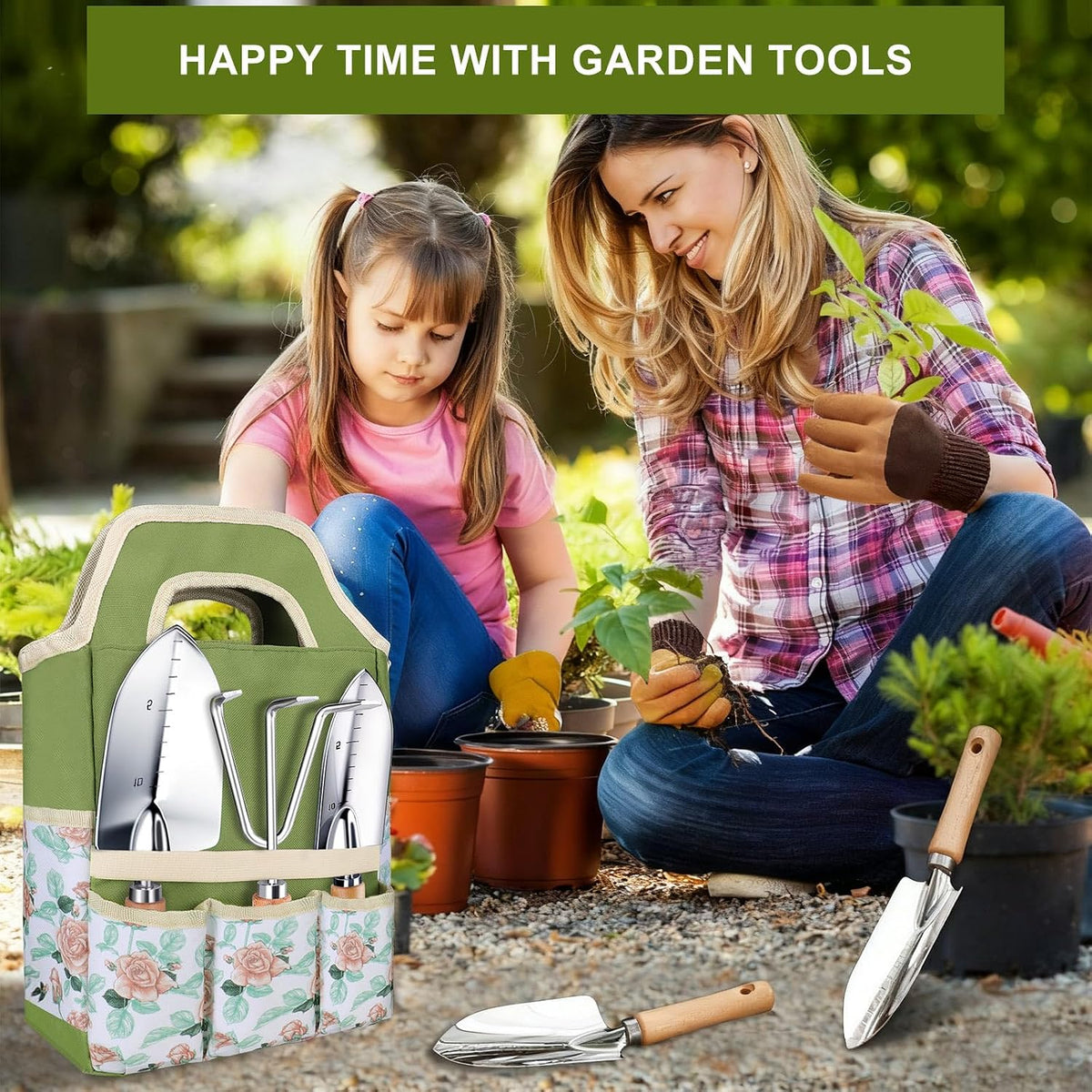 Kynup Gartenwerkzeug Set, Gartenset Edelstahl Mit Gartengeräte Tragetasche